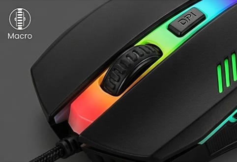 RGB Gaming Mouse with 7 light Wired Mouse For Laptop & Desktop Wired RGB Gaming Mouse USB Interface Optical Mute Mouse.