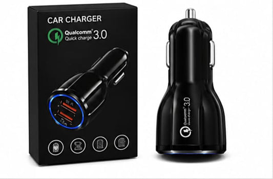 Dual USB Fast Car Charger Adapter Qualcomm 3.0 2-Port/3-Port 18W to 35W Charging Plug