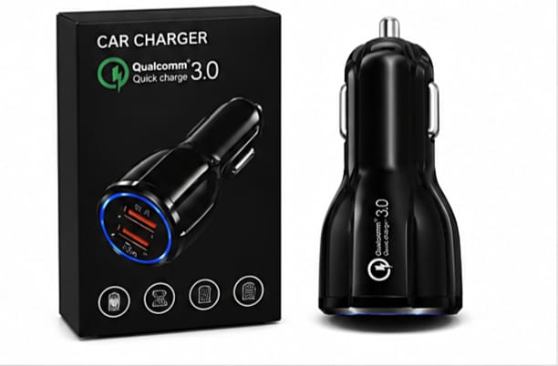 Dual USB Fast Car Charger Adapter Qualcomm 3.0 2-Port/3-Port 18W to 35W Charging Plug