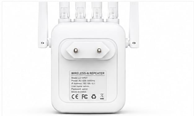 Wireless Fastest WiFi Extender 6Antennas 1200/300Mbps 2.4Ghz.