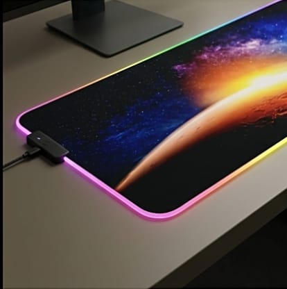 High-Quality XXL RGB Gaming Mouse Pad SMALL & Large Size with Gel Wrist Pad .