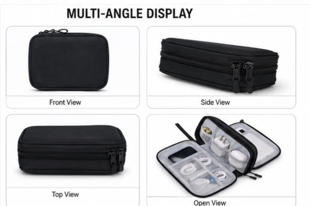GHAZI BAGS 3 Pieces Packing Cubes Set Travel Luggage Organizer Bag