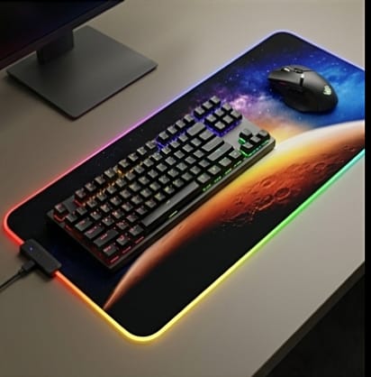 High-Quality XXL RGB Gaming Mouse Pad SMALL & Large Size with Gel Wrist Pad .