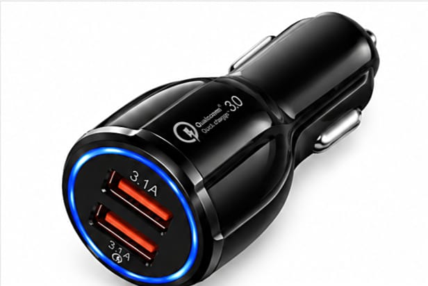 Dual USB Fast Car Charger Adapter Qualcomm 3.0 2-Port/3-Port 18W to 35W Charging Plug