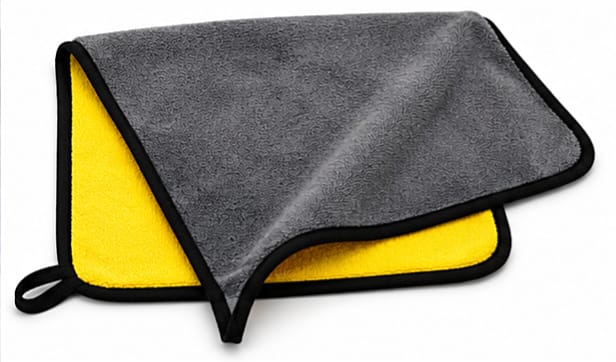 Microfiber Cleaning Cloth Towel 40x40cm 800GSM Dual Side Gray Yellow Fabric for Car Bike Kitchen Home Use Ultra Absorbent Quick Dry Soft Lint Free Reusable Washable Polishing Detailing Duster Wiping Rag