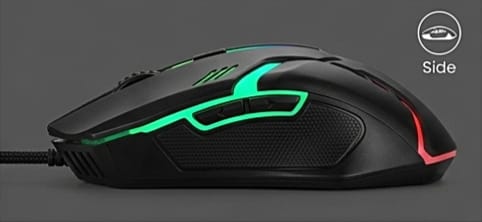 RGB Gaming Mouse with 7 light Wired Mouse For Laptop & Desktop Wired RGB Gaming Mouse USB Interface Optical Mute Mouse.